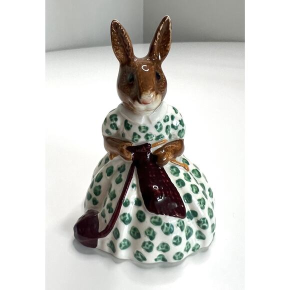 Royal Doulton Other - ROYAL DOULTON Bunnykins Busy Needles 1974 Made In England Porcelain Figurine